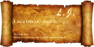 Laczlavik Judit névjegykártya
